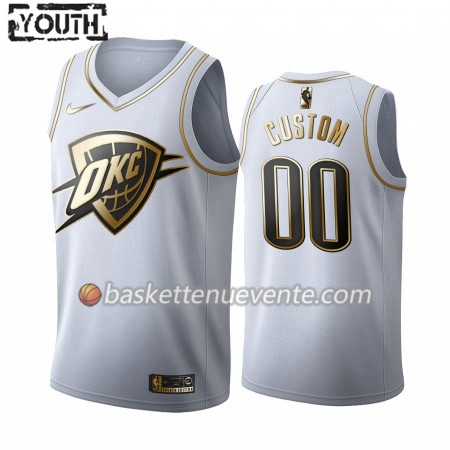 Maillot Basket Oklahoma City Thunder Personnalisé 2019-20 Nike Blanc Golden Edition Swingman - Enfant